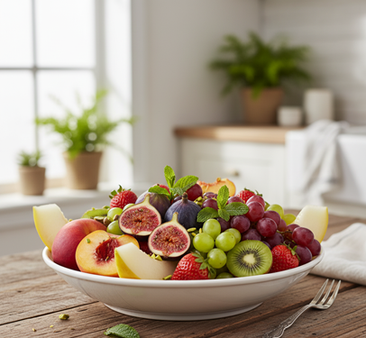 piatto di frutta, uno degli alimenti che contiene la maggior parte dei principi usati negli integratori per le difese immunitarie